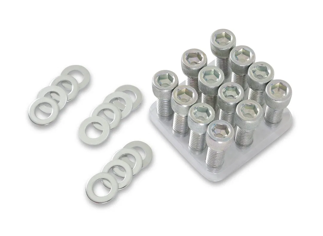 956G – MR GASKET Intake Manifold Bolt, For Use With Chevy 265-400 Socket Style Head 3/8 Inch - 16 Thread Size Zinc Pl...